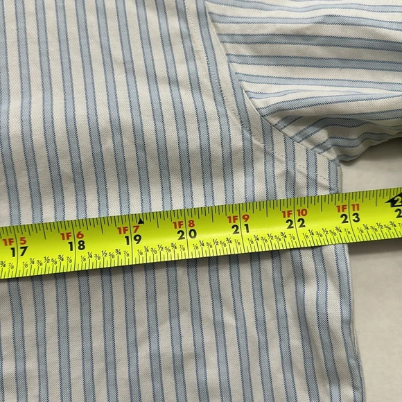 Brooks Brothers Regular Fit Non Iron Blue White Stripes Button Down Mens Size M - Picture 9 of 10